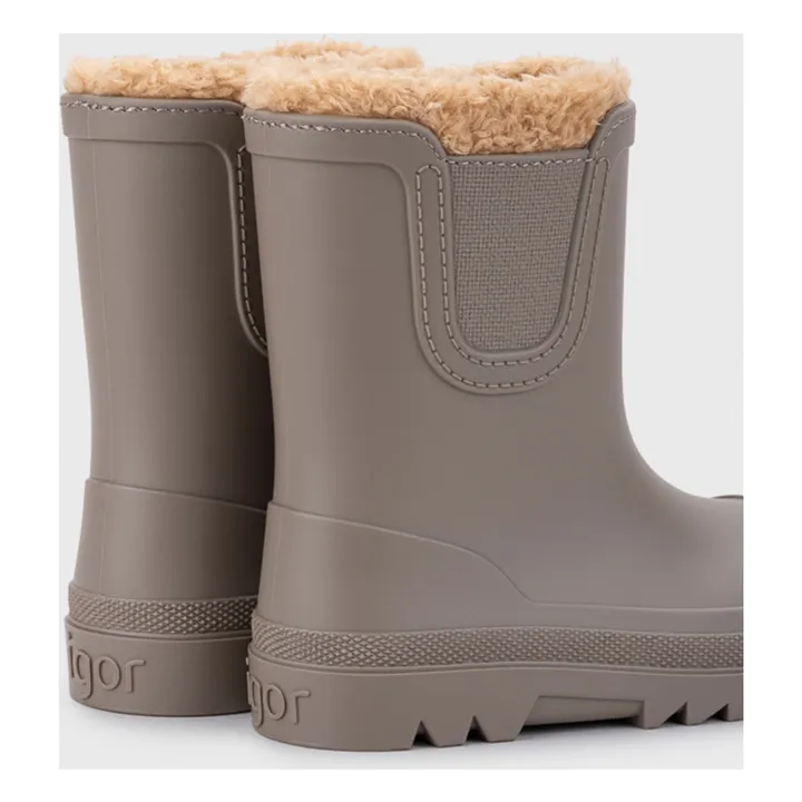 Bottes de Pluie Fourrées Verona Borrego | Taupe- Image produit n°5