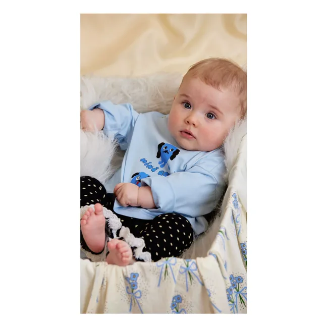 Legging Pois Bio-Baumwolle | Schwarz