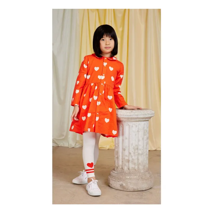 Kleid Herzen Bio-Baumwolle | Rot- Produktbild Nr. 1