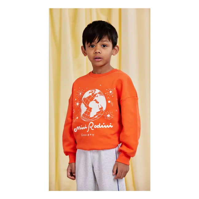 Mini Rodini organic cotton sweatshirt | Red