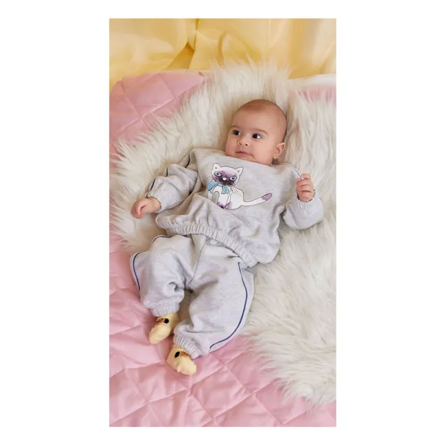 Sudadera siamesa de algodón orgánico | Gris Jaspeado