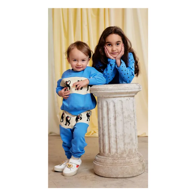 Panther organic cotton joggers | Azure blue