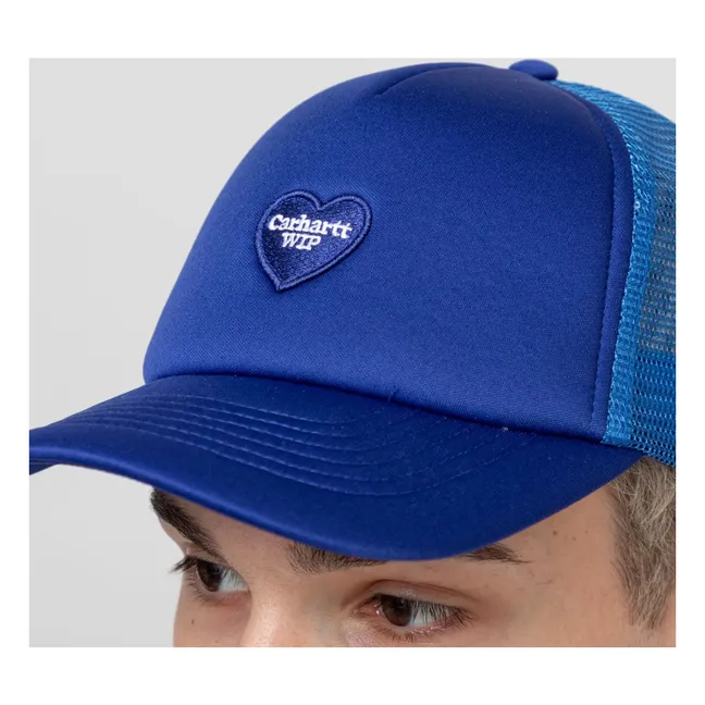 Gorra con parche corazón | Azul eléctrico