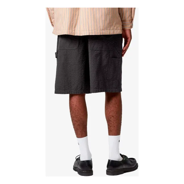 Short Toland Rayé Seersucker | Noir