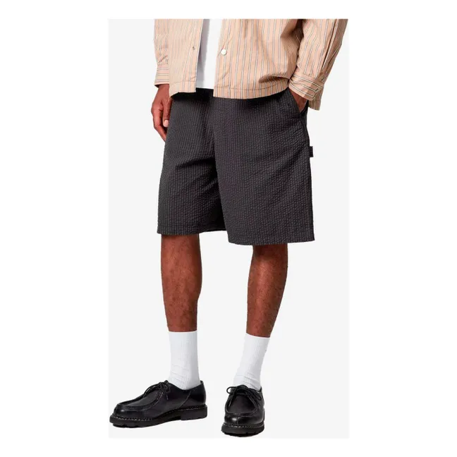 Short Toland Rayé Seersucker | Noir