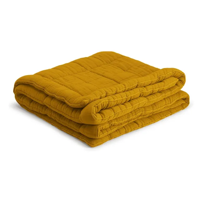 Nido quilt in cotton gauze | Mustard