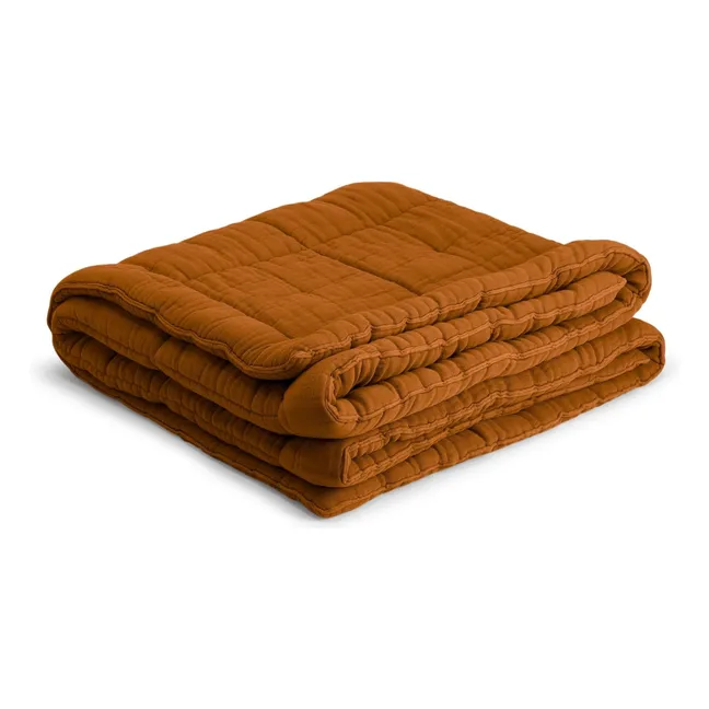 Nido quilt in cotton gauze | Brown