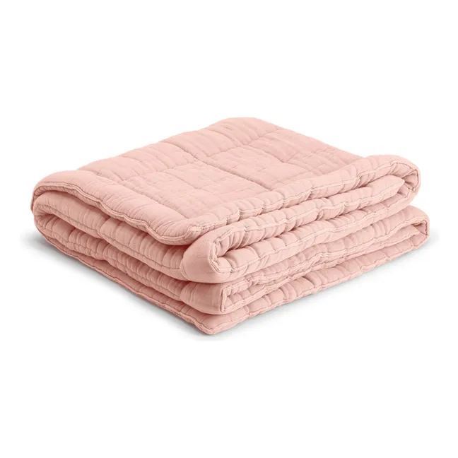 Nido quilt in cotton gauze | Powder pink