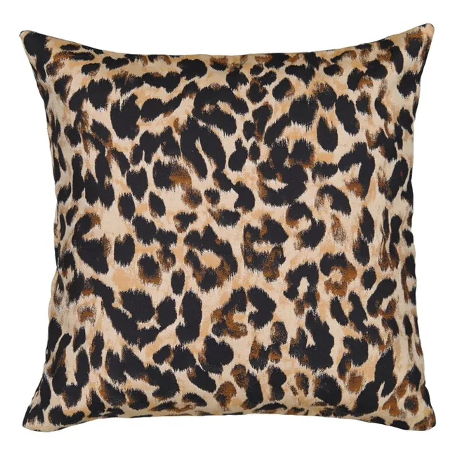 Coussin carré Carino en jacquard | Léopard