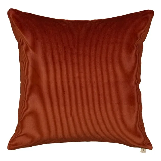 Carino square cushion in corduroy | Cognac