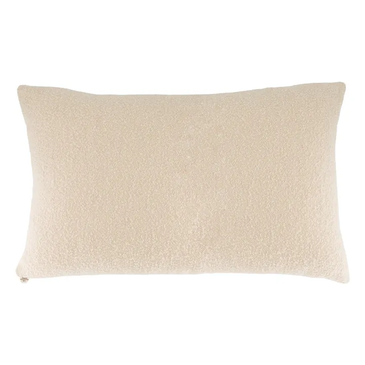 Carino rectangular cushion in bouclette wool | Cream- Product image n°0