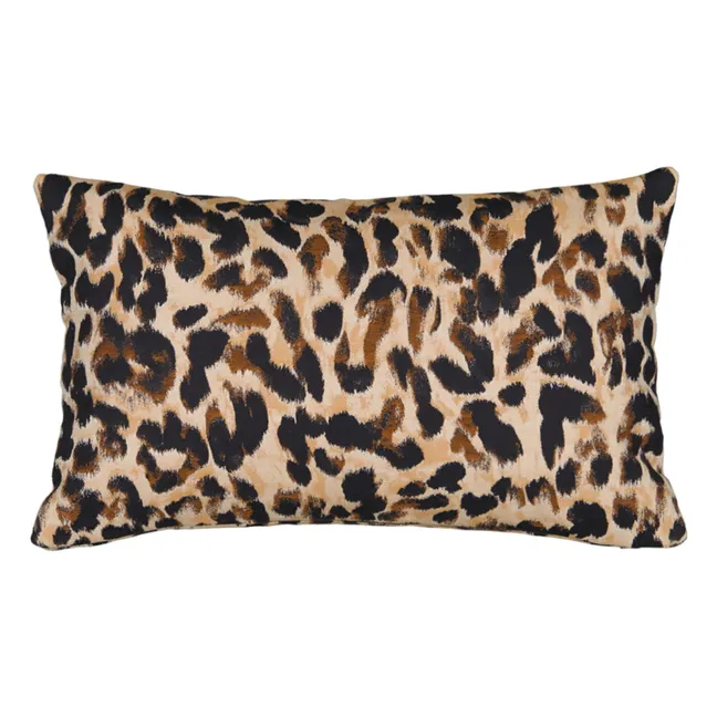 Carino rectangular cushion in jacquard | Leopard