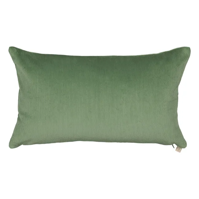 Cojín rectangular de pana Carino | Verde Almendra