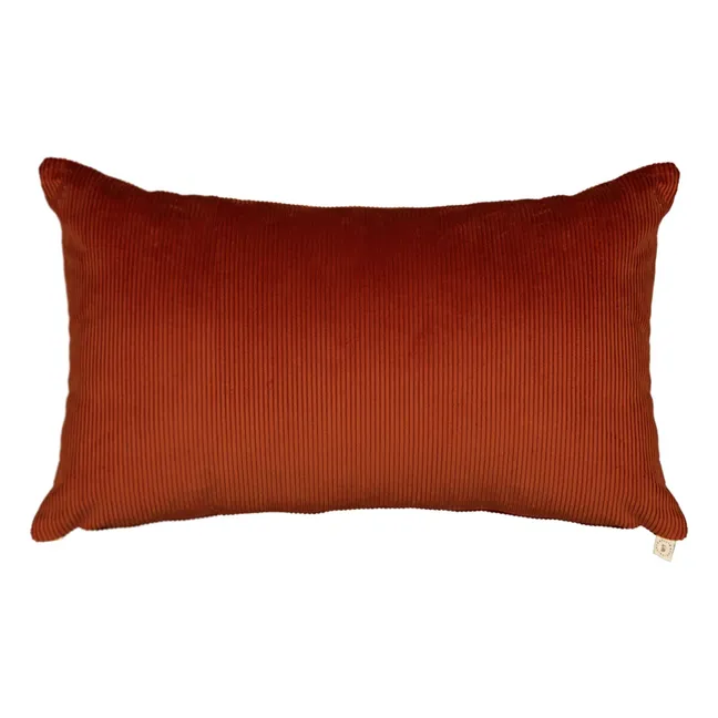 Carino corduroy rectangular cushion | Cognac