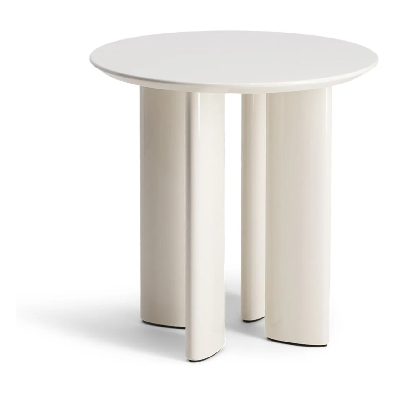 The Socialite Family Cream Carlotta Side Table In Lacquered Beech