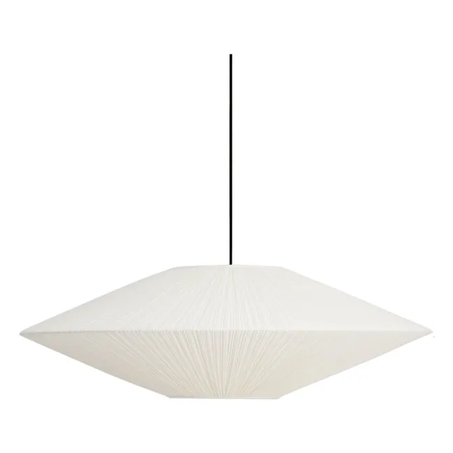 Suspensión Brera grande de algodón plisado - versión UE (220 V) | Crema