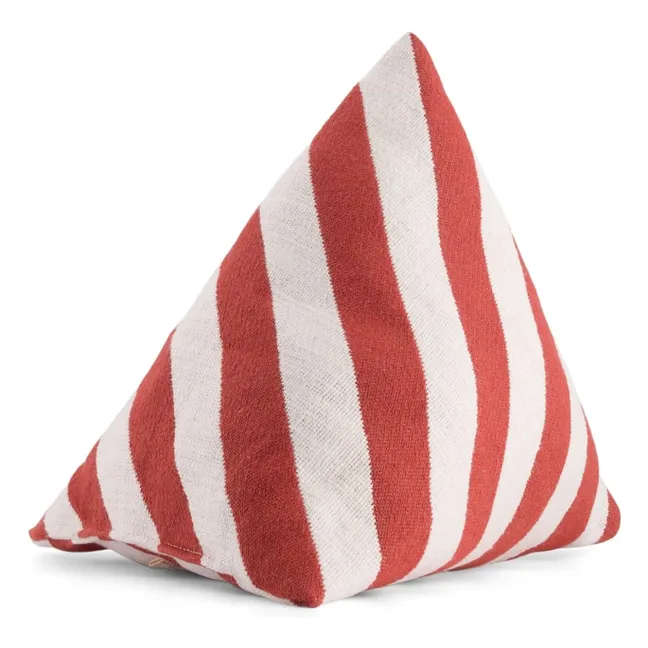 Cuscino Divino con strisce jacquard | Mattone