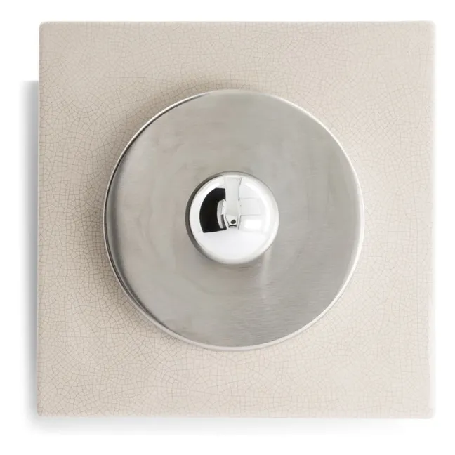 Marta wall lamp in crackled ceramic | Cream