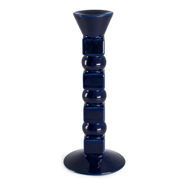Ceramic Anna candleholder medium size | Midnight blue