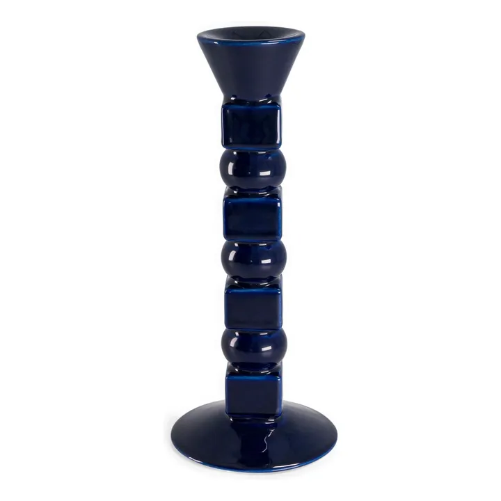 Candeliere Anna in ceramica, misura media | Blu notte- Immagine del prodotto n°0