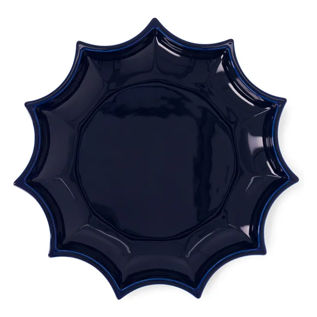 Vassoio tascabile in ceramica Tasca | Blu