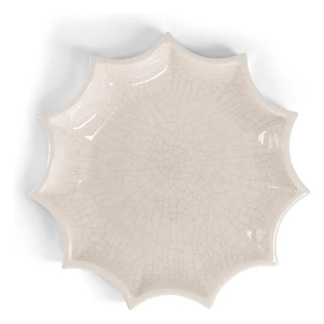 Tasca pocket organizer in crackled ceramic | Cream