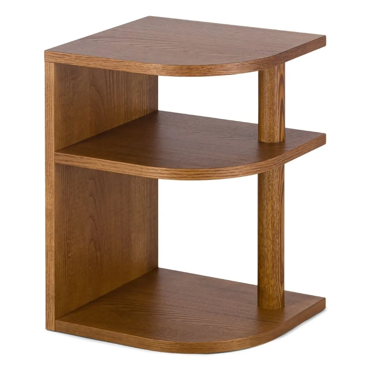 Table d'appoint Opera frêne finition iroko - version droite | Iroko- Image produit n°0