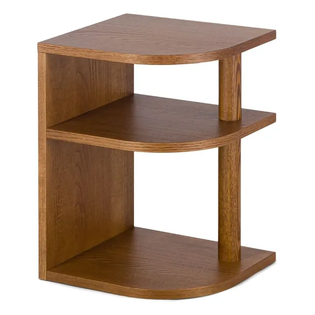 Opera side table ash iroko finish - straight version | Iroko