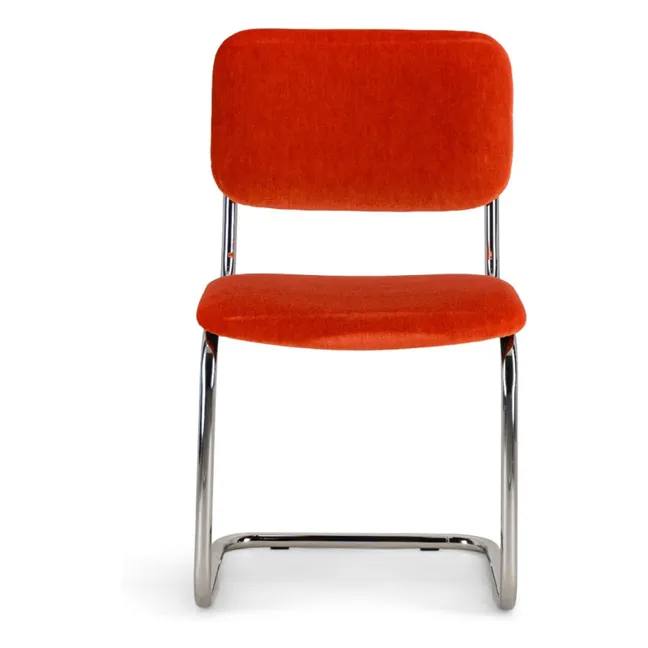 Classica chair in mohair velvet | Vermillion