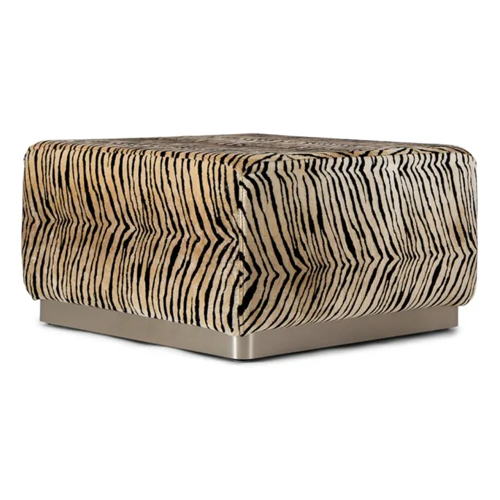 Pouf Rotondo en velours | Tigre- Image produit n°0