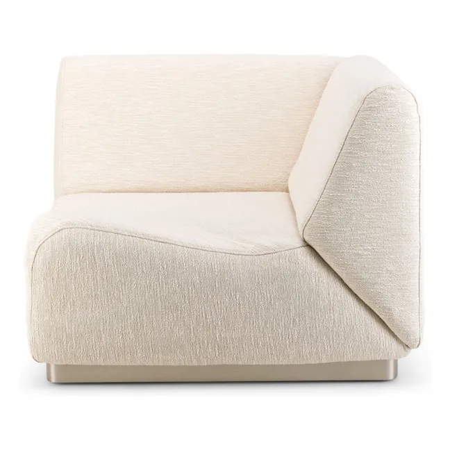Rotondo corner module in woven fabric | Cream