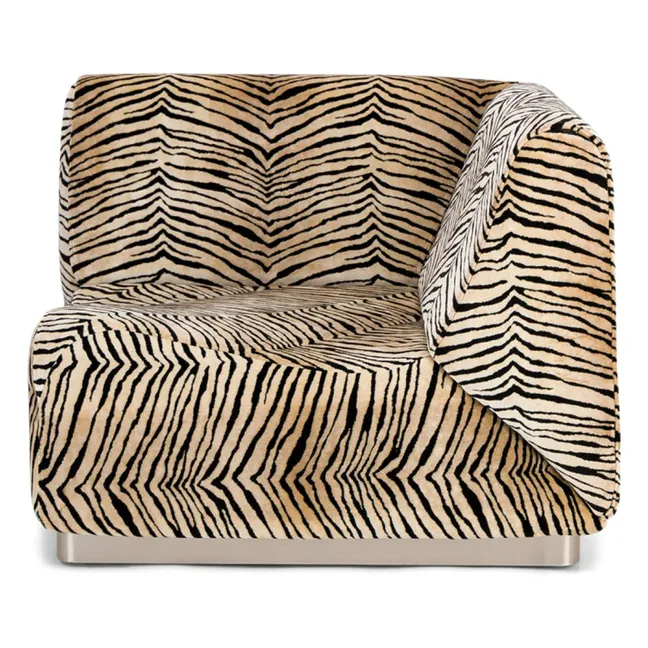 Rotondo corner module in velvet  | Tiger