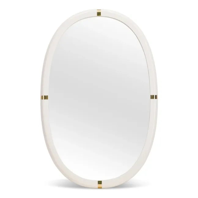 Miroir Marcello en bois laqué | Crème