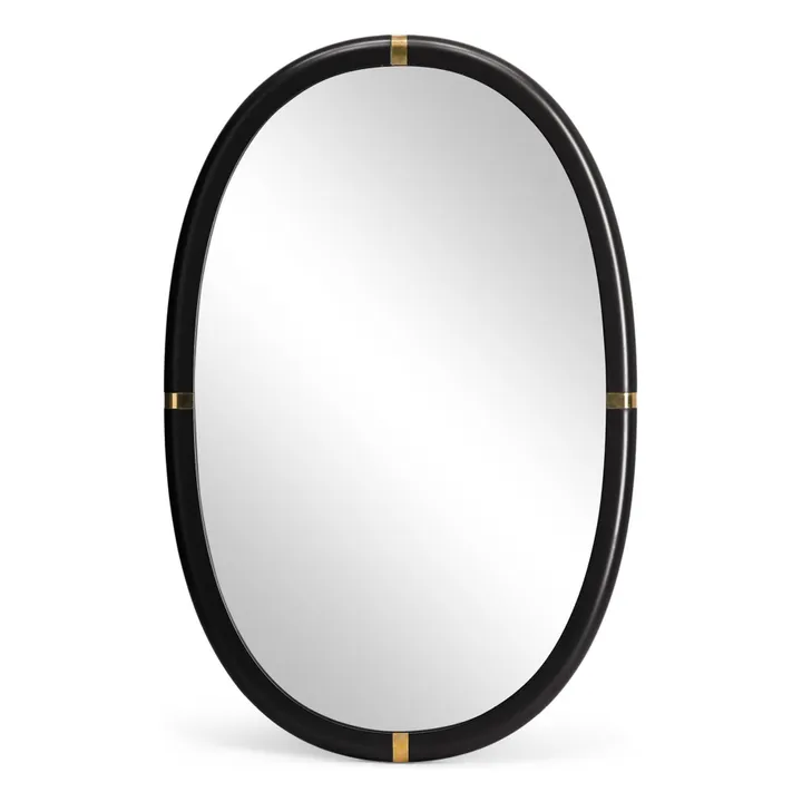 Miroir Marcello en bois laqué | Noir- Image produit n°0