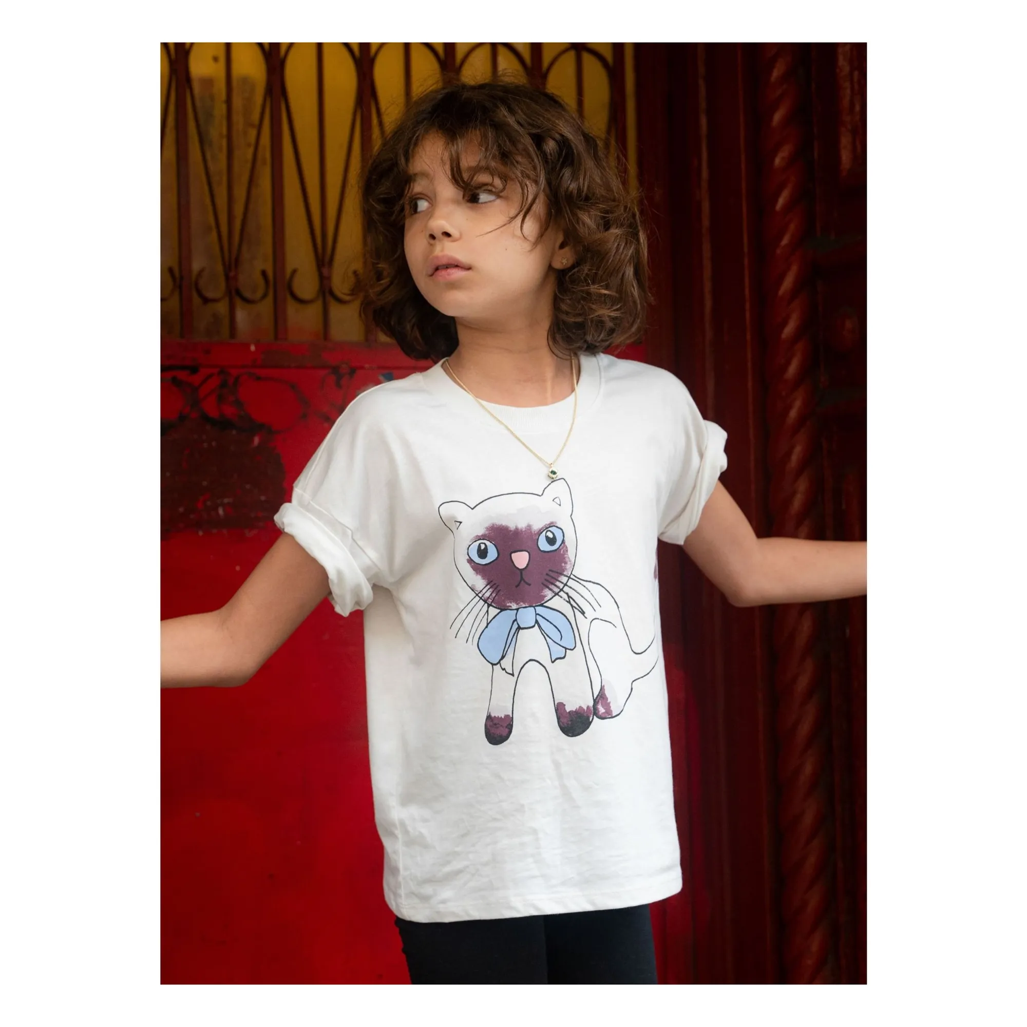 T-shirt Siamese Coton Bio | Blanc- Image produit n°1