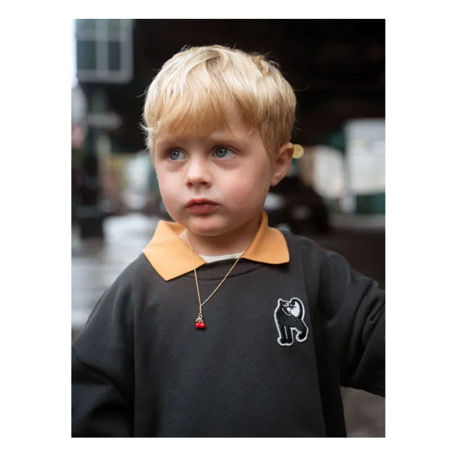 Sweat Col Panther Coton Bio | Noir