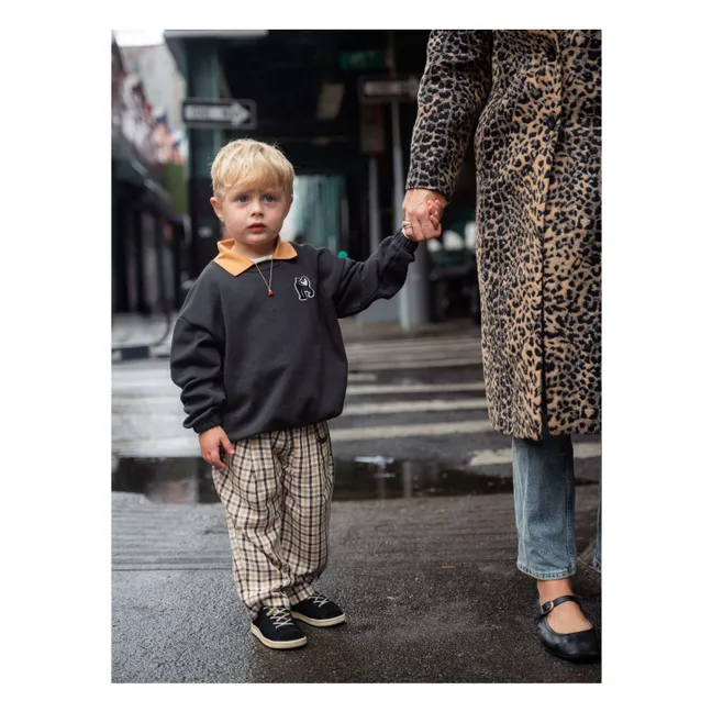 Sweat Col Panther Coton Bio | Noir