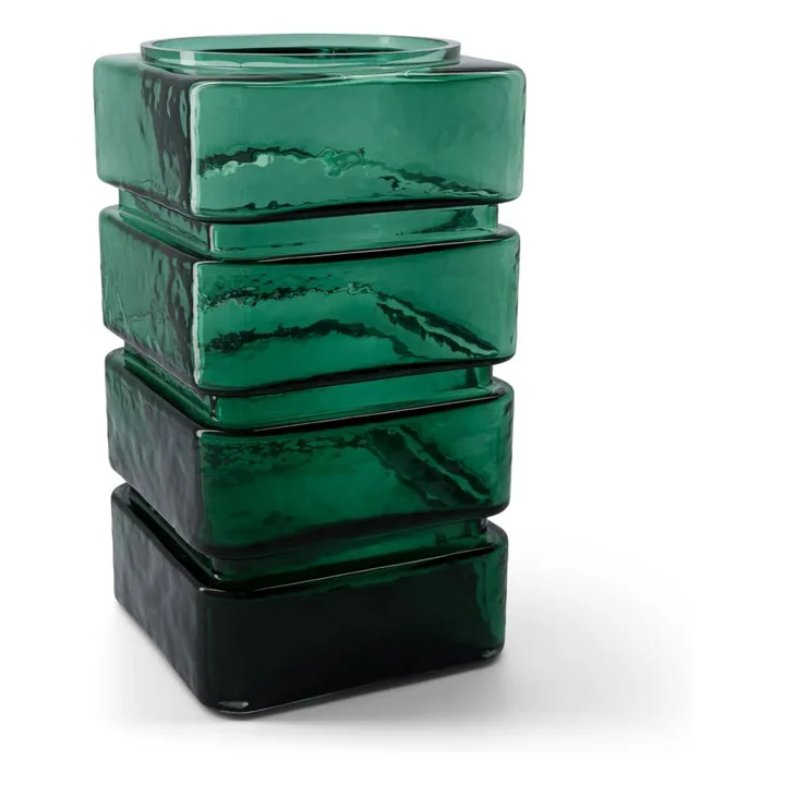 Donna glass vase | Emerald green- Product image n°0