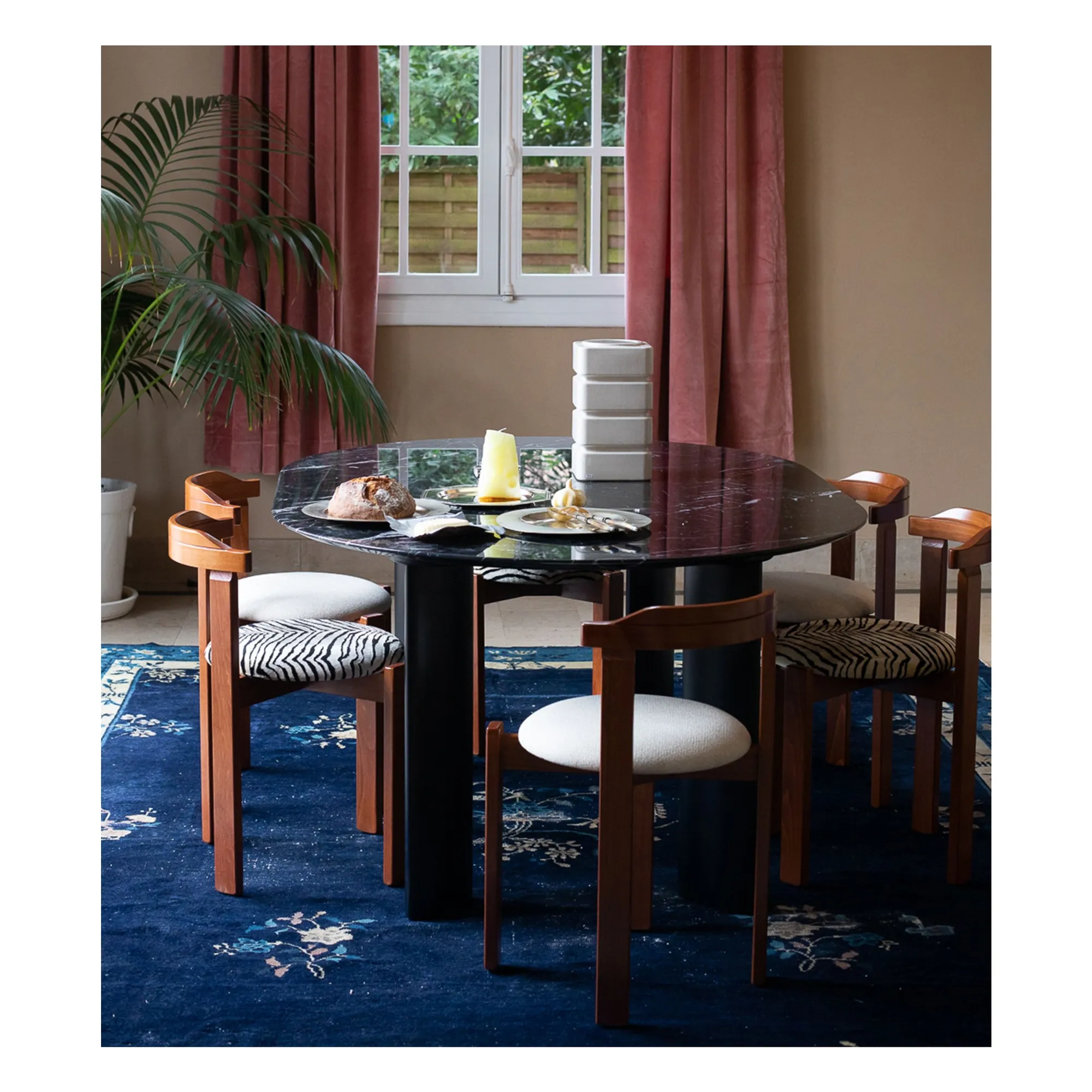 Laura chair upholstered in beech and woven fabric | Beige- Product image n°1