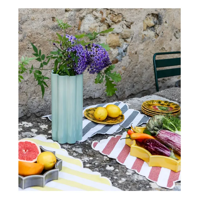 Vaso in ceramica Duetto Solo | Verde mandorla