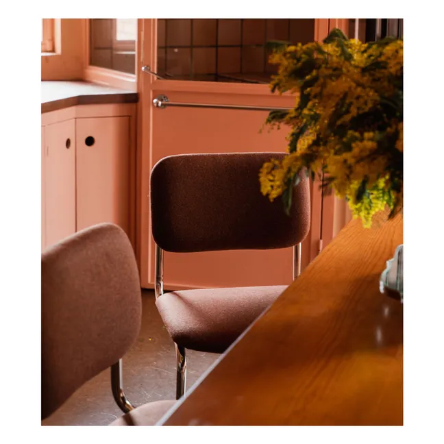 Classica felt bar chair | Brick red