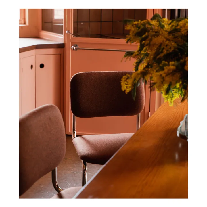 Chaise de bar Classica en feutre | Brique- Image produit n°2