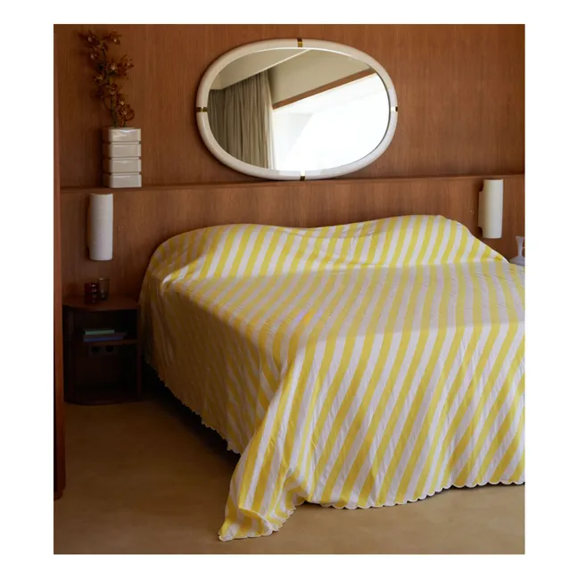 Marcello lacquered wood mirror | Cream