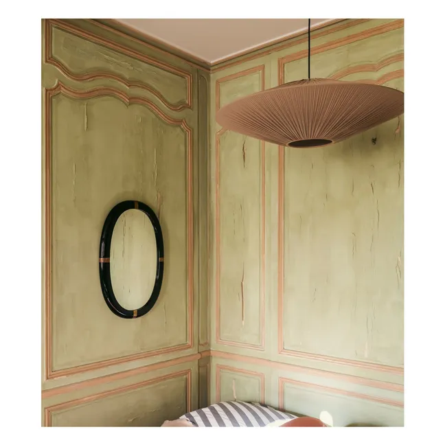 Specchio in legno laccato Marcello | Nero