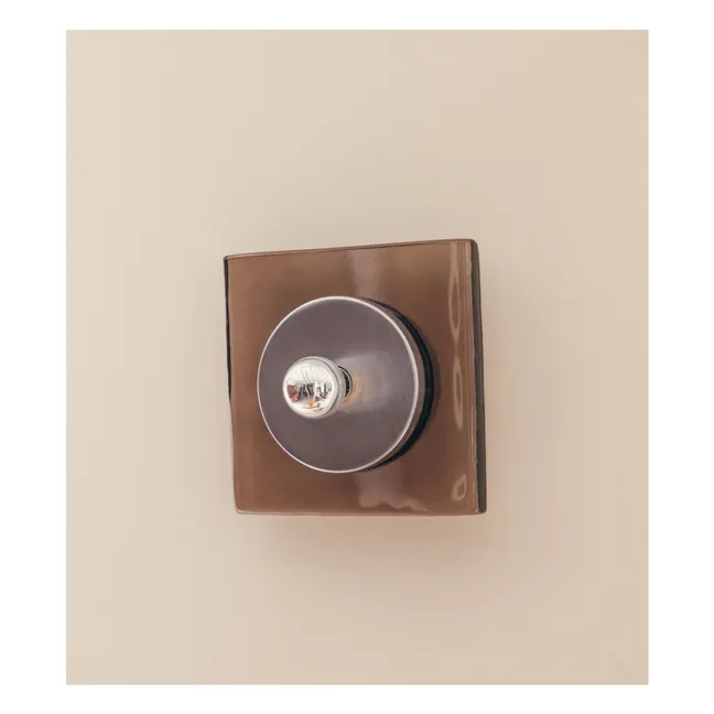 Applique Marta en verre fumé | Transparent