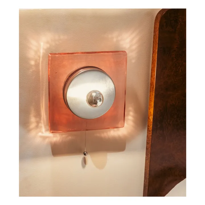 Marta glass wall lamp  | Pink- Product image n°2