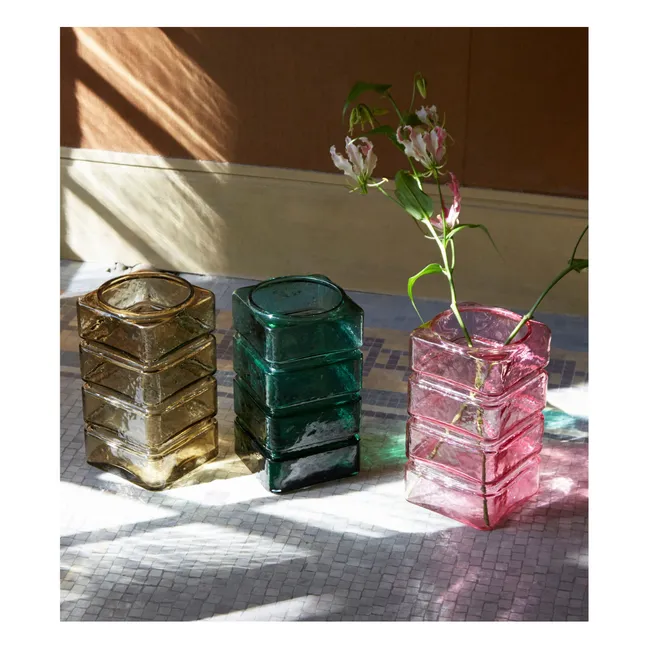 Donna glass vase | Emerald green