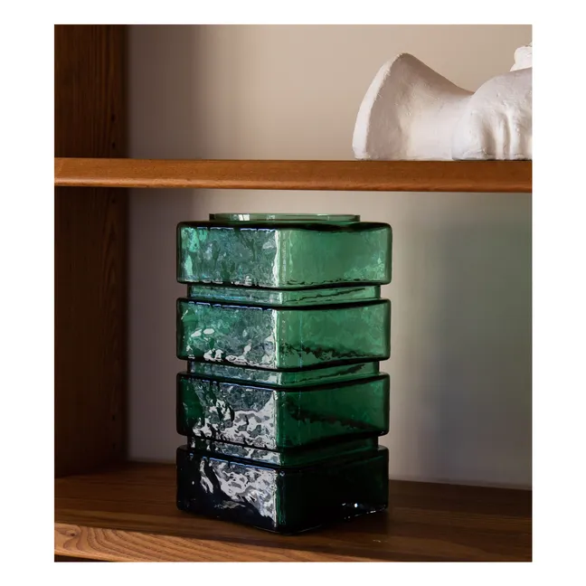 Donna glass vase | Emerald green