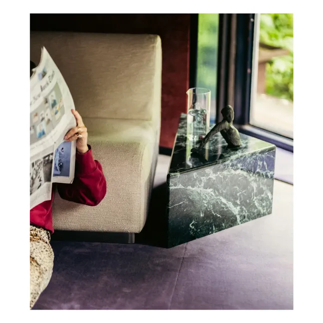Triangolo marble end table | Green Marble