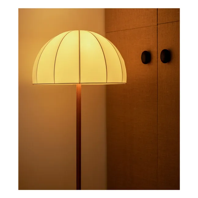 Lampadaire Duomo pied en cuir cognac | Crème